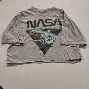 Chemistry NASA Cropped Graphic T-Shirt (A-26)